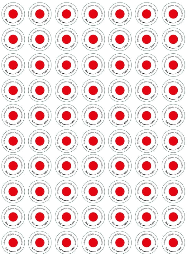 Ethylene Oxide Dot Sticker