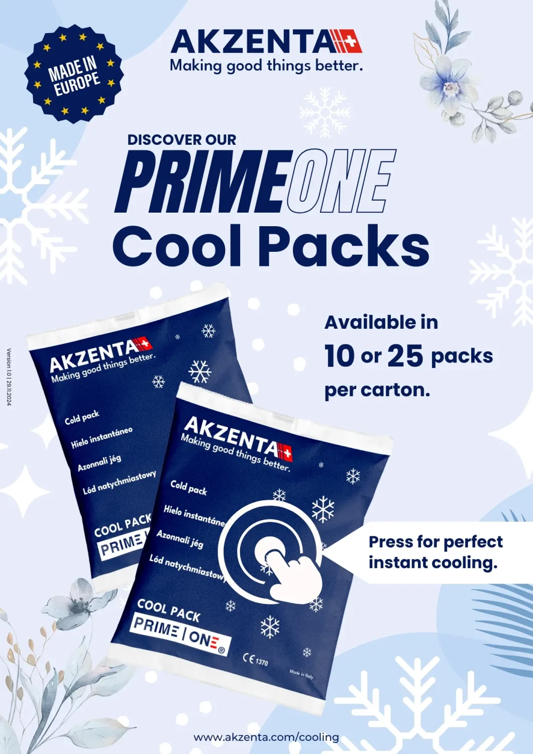 PRIME ONE Cool Packs – Akzenta International SA, Polishing Units