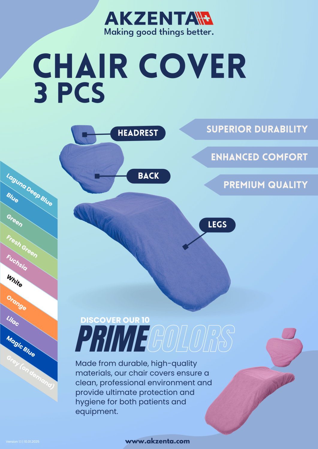 PRIME Chair Cover 3 PCS – Akzenta International SA, Disposables