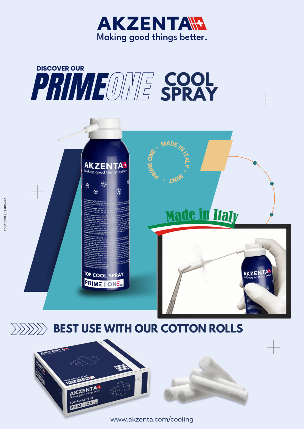 PRIME Cool Spray – Akzenta International SA, Blutstillung