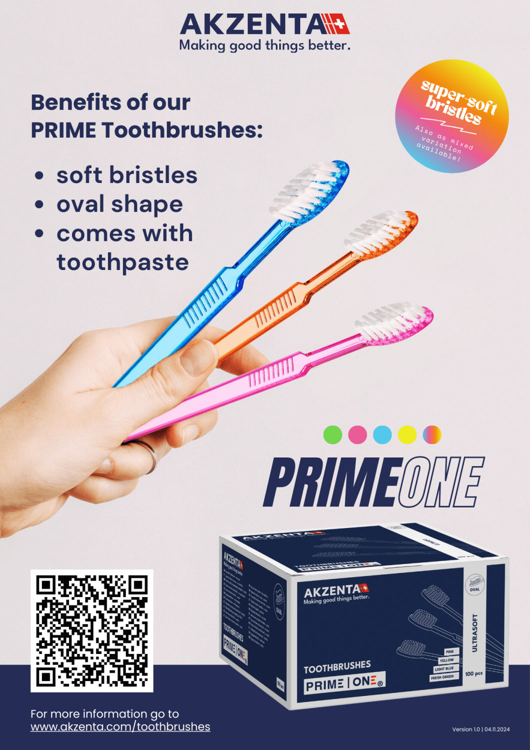 PRIME Toothbrushes – Akzenta International SA, Toothbrushes