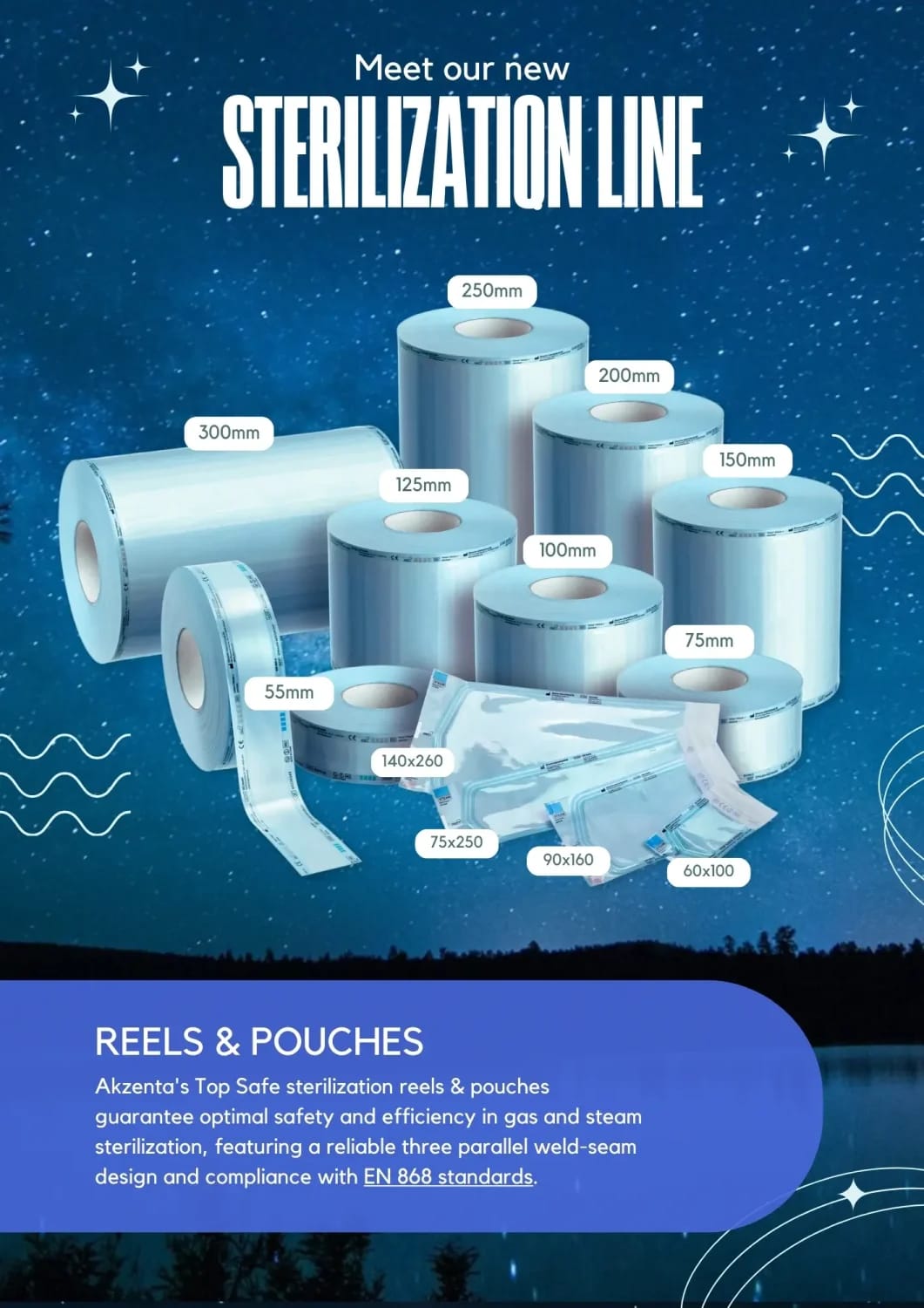 Sterilization Reels & Pouches - Akzenta ONE – Akzenta International SA, Sterilization Reels and Pouches