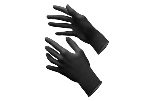 Nitrile Gloves - Black (L)