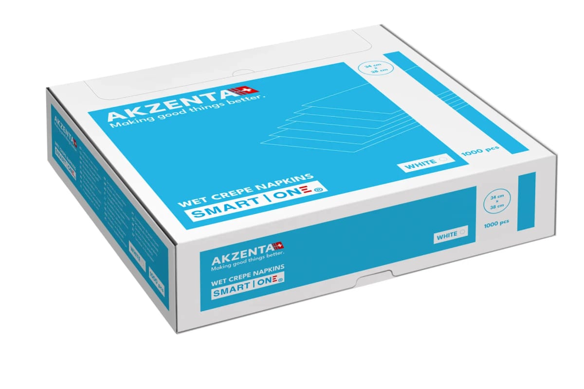 Top Cover Wet Crepe Napkins – Akzenta International SA, Napkins and Patient Bibs