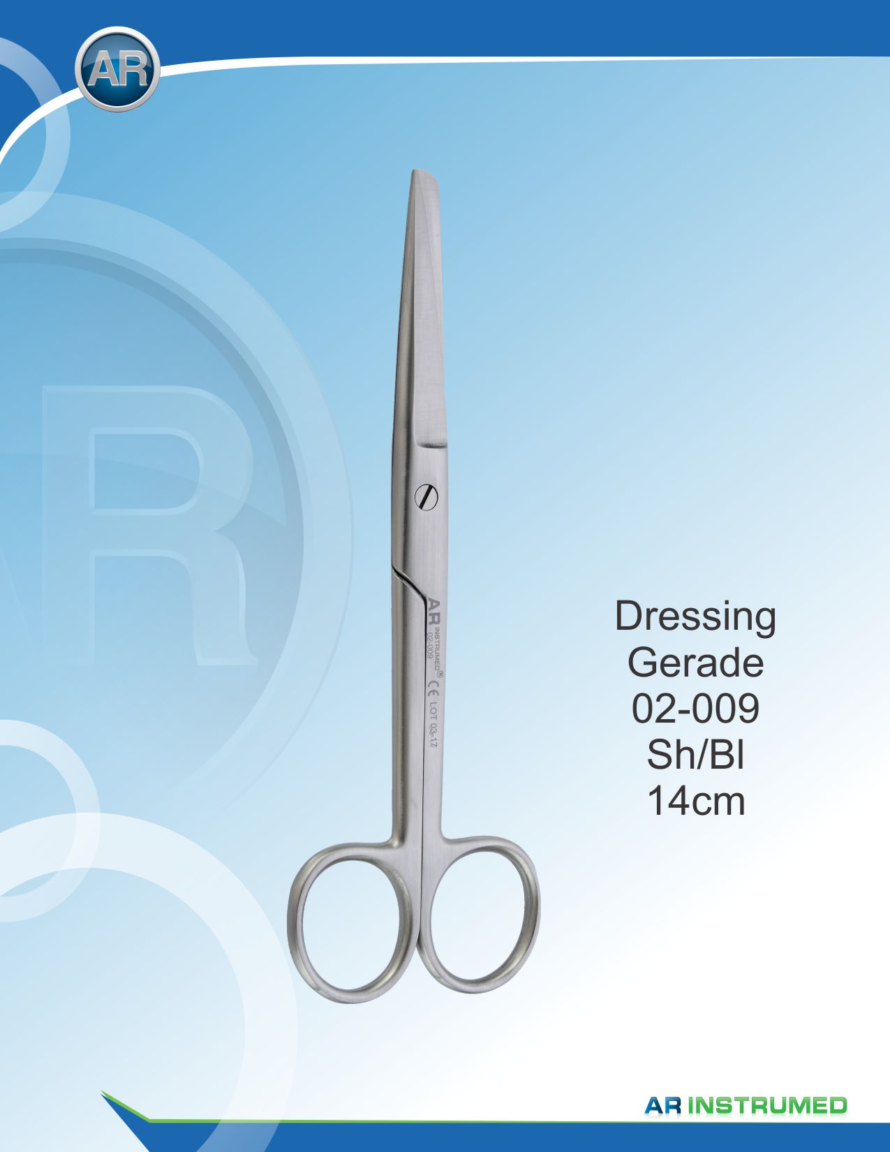 Dressing Scissor Straight SH/BL 14cm – AR Instrumed, Scissors & Needle Holders