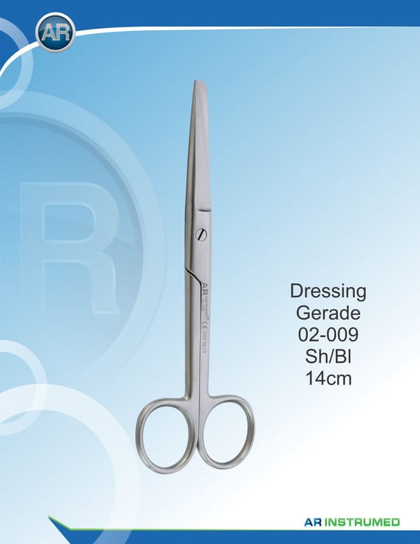 Dressing Scissor Straight SH/BL 14cm