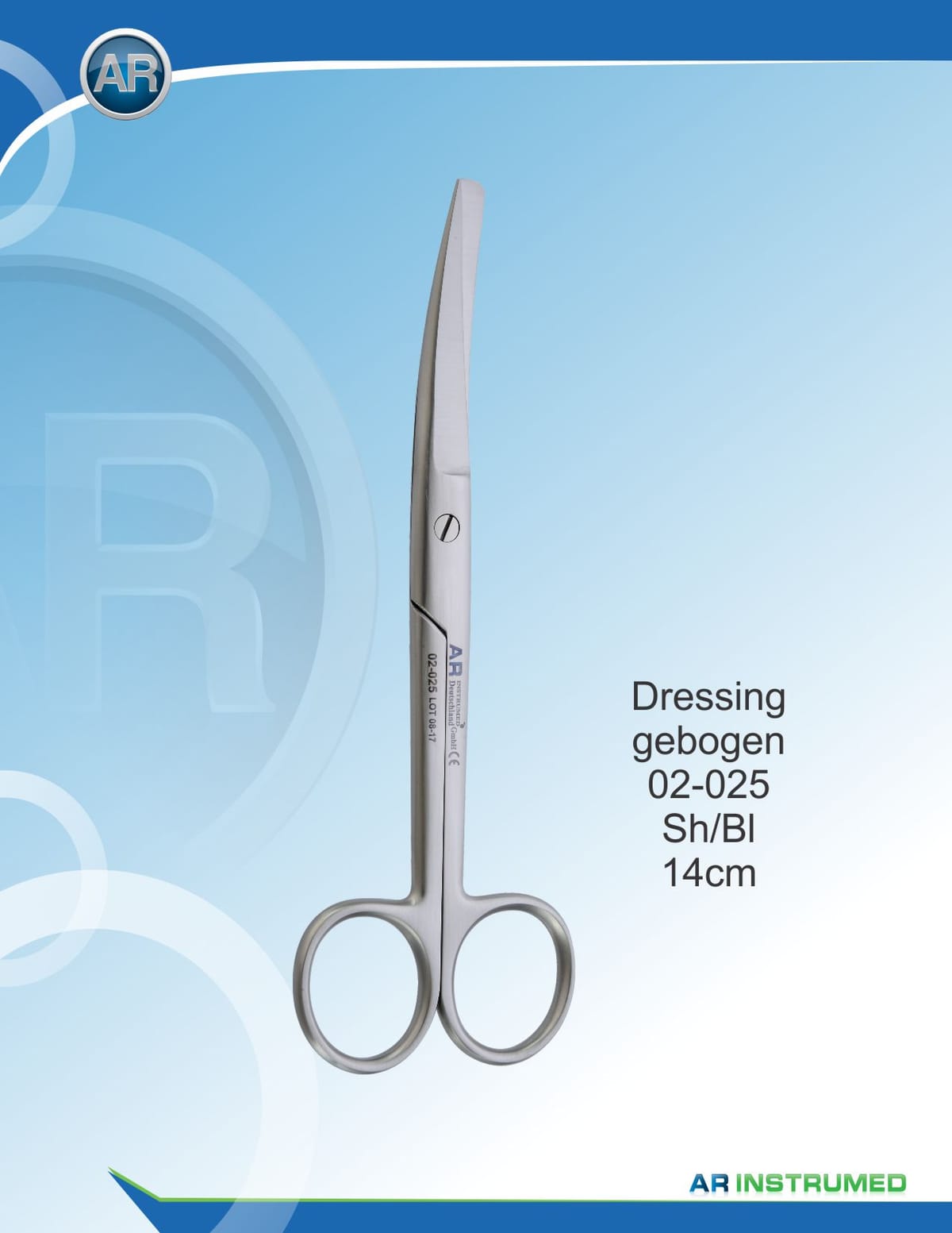Dressing Scissor Curved SH/BL 14cm – AR Instrumed, Surgical Instruments