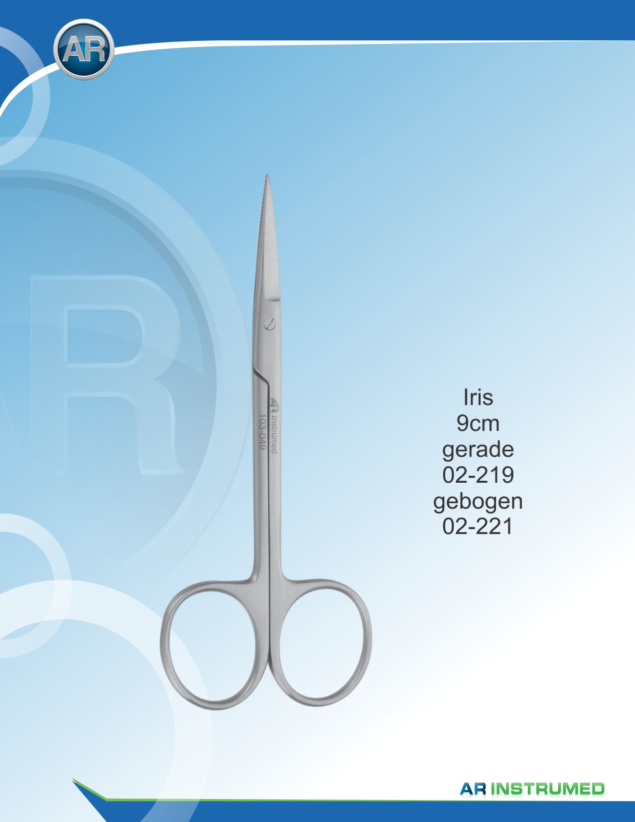 Iris Curved 9cm – AR Instrumed, Scissors & Needle Holders