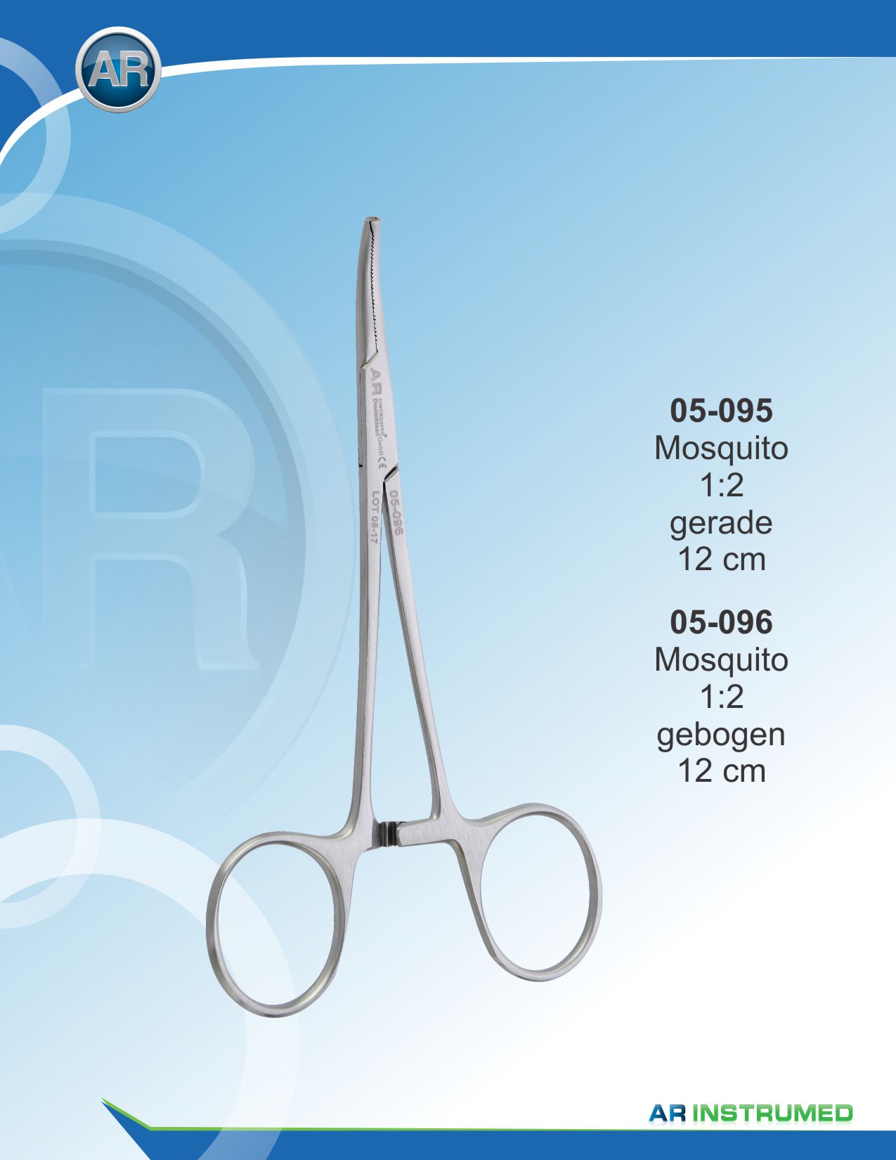 Mosquito Forceps Curved 1:2 12cm – AR Instrumed, Scissors & Needle Holders