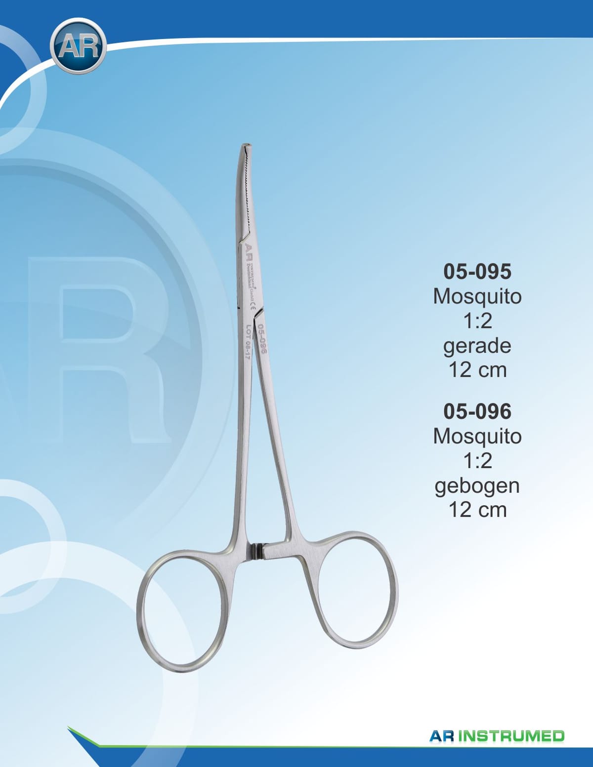 Mosquito Forceps Curved 1:2 12cm – AR Instrumed, Chirurgische Instrumente