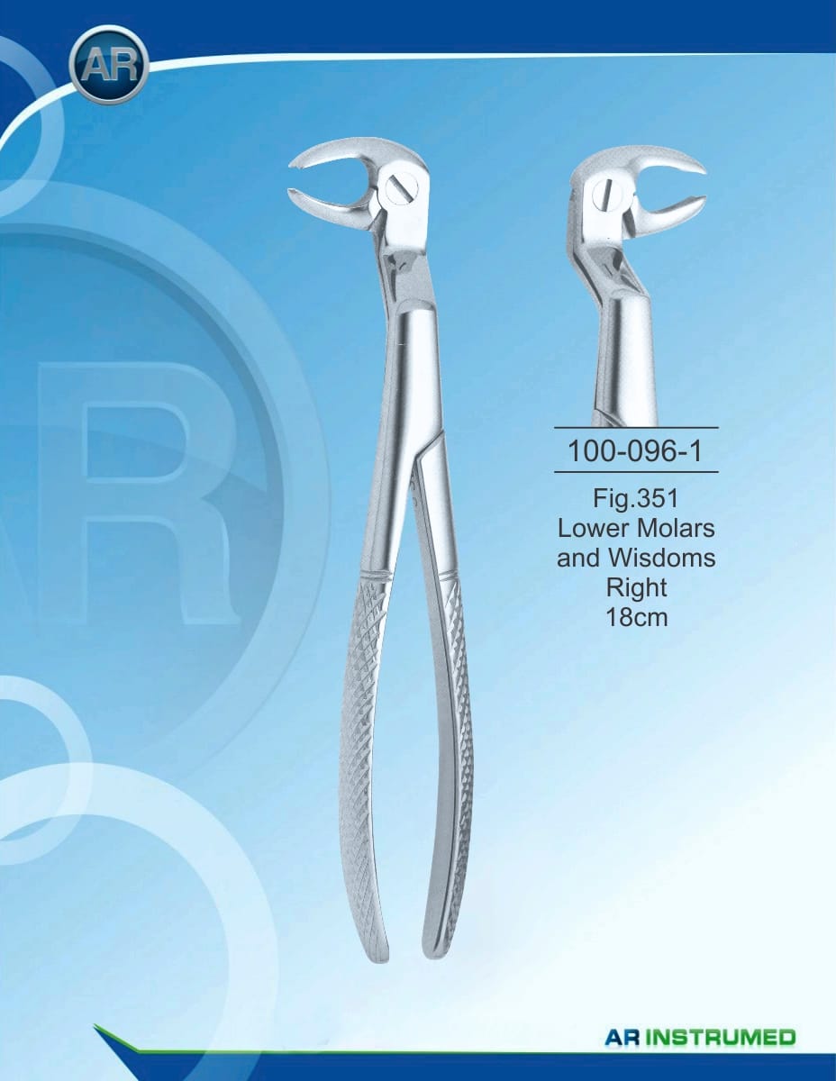 Fig.351 Lower Molars and Wisdoms Right 18cm – AR Instrumed, Extraction Forceps