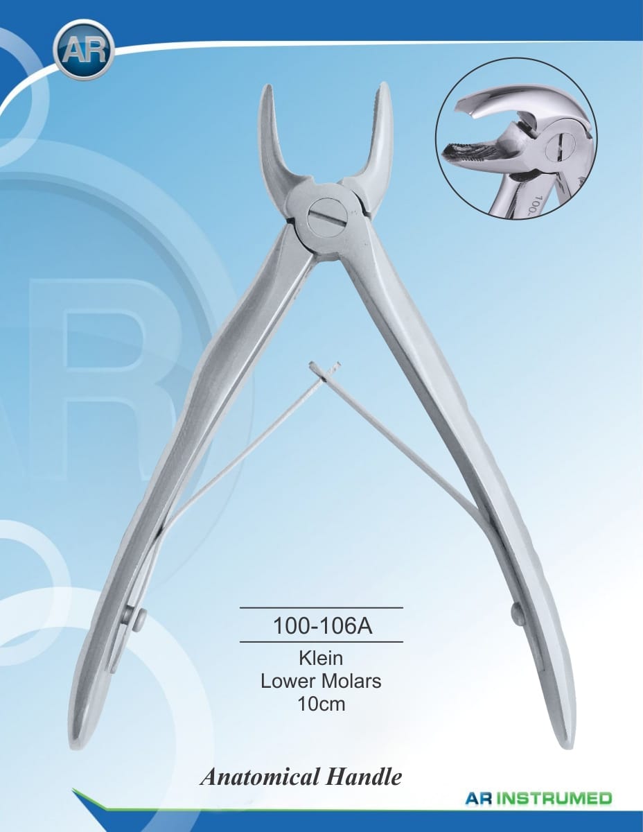 Klein Lower Molars 10cm – AR Instrumed, Extraction Forceps