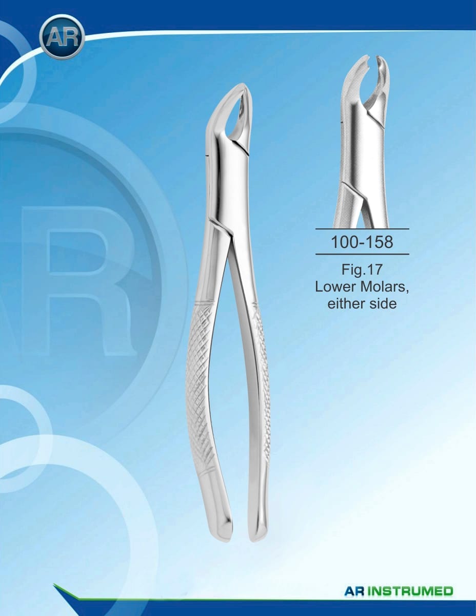 Fig.17 Lower Molars, either side – AR Instrumed, Extraktionszangen