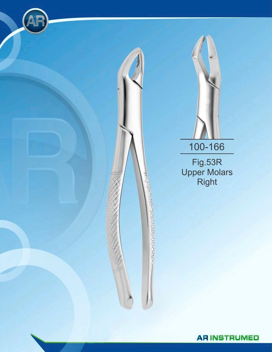 Fig.53R Upper Molars Right – AR Instrumed, Extraction Forceps