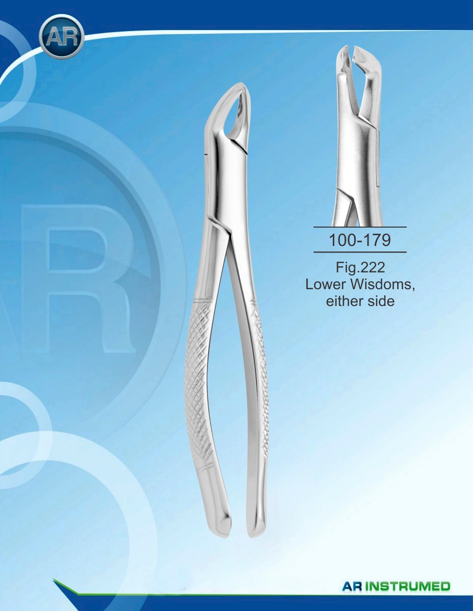 Fig.222 Lower Wisdoms, either side – AR Instrumed, Extraction Forceps