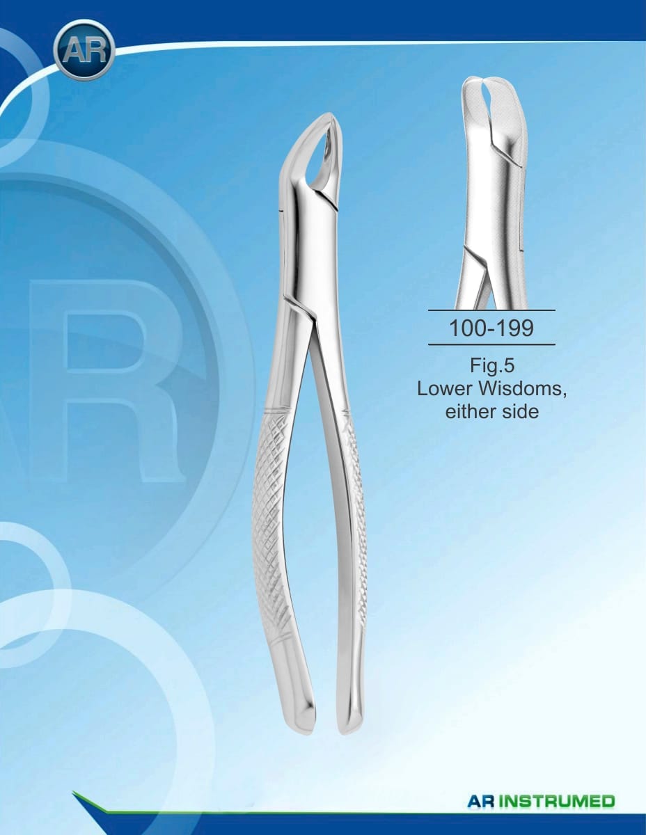 Fig.5 Lower Wisdoms, either side – AR Instrumed, Extraction Forceps