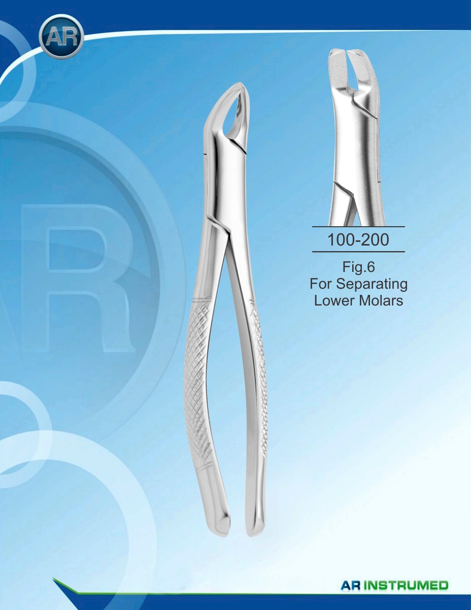 Fig.6 For Separating Lower Molars – AR Instrumed, Extraction Forceps