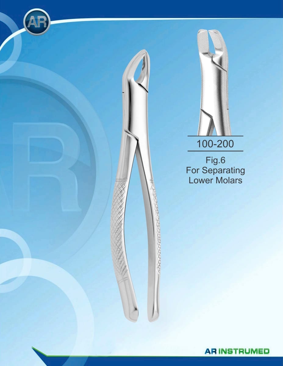 Fig.6 For Separating Lower Molars – AR Instrumed, Extraction Forceps