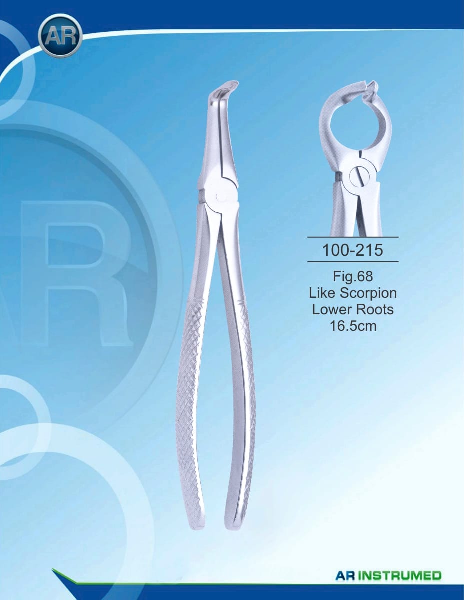 Fig.68 Like Scorpion Lower Roots 16.5cm – AR Instrumed, Extraction Forceps