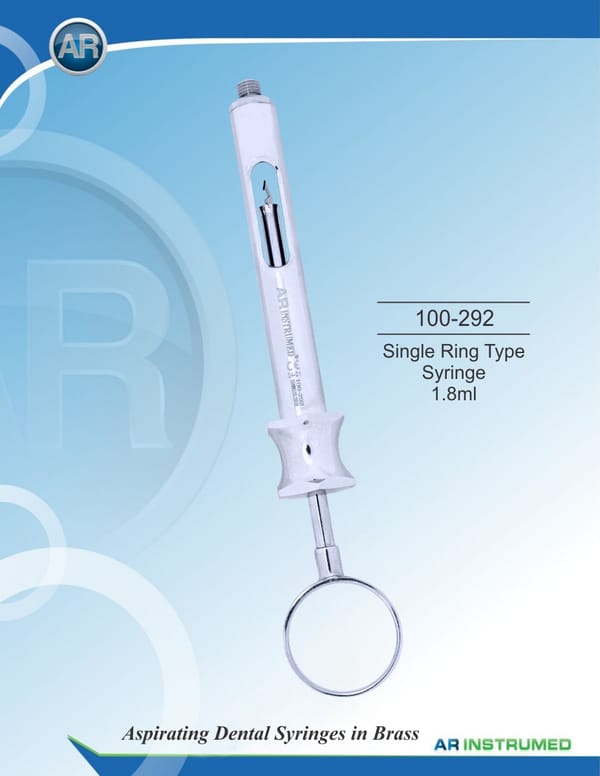 Single Ring Type Syringe 1.8ml