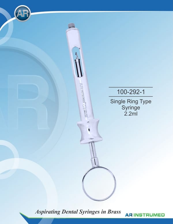 Single Ring Type Syringe 2.2ml