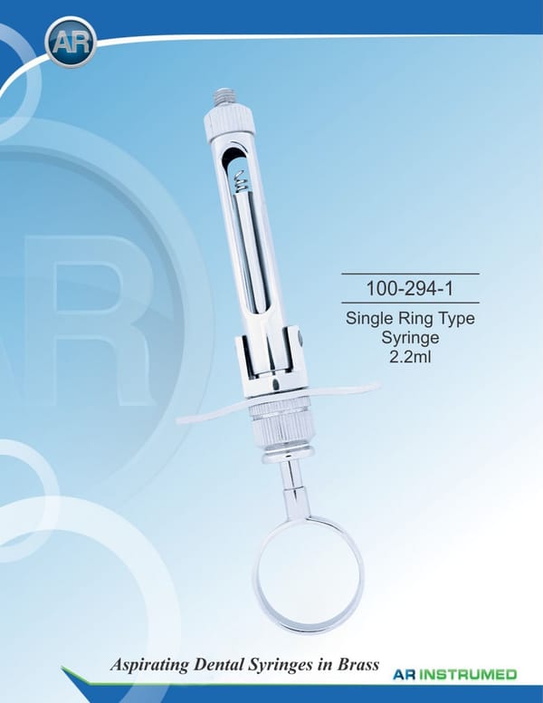 Single Ring Type Syringe 2.2ml