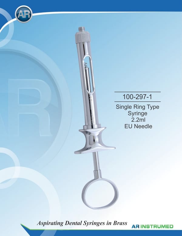 Single Ring Type Syringe 2.2ml EU Needle