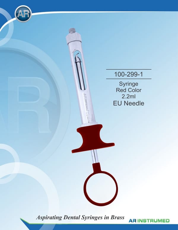 Syringe Blue Color 2.2ml EU Needle
