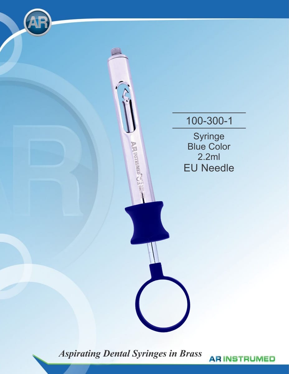 Syringe Blue Color 2.2ml EU Needle – AR Instrumed, Anästhetika zur Injektion