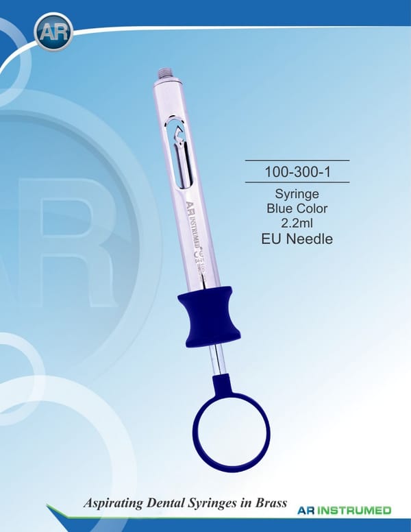 Syringe Blue Color 2.2ml EU Needle