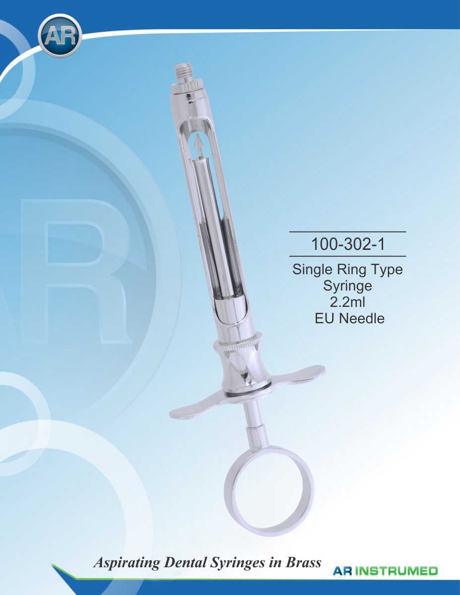Single Ring Type Syringe 2.2ml EU Needle – AR Instrumed, Injectable Anesthetics