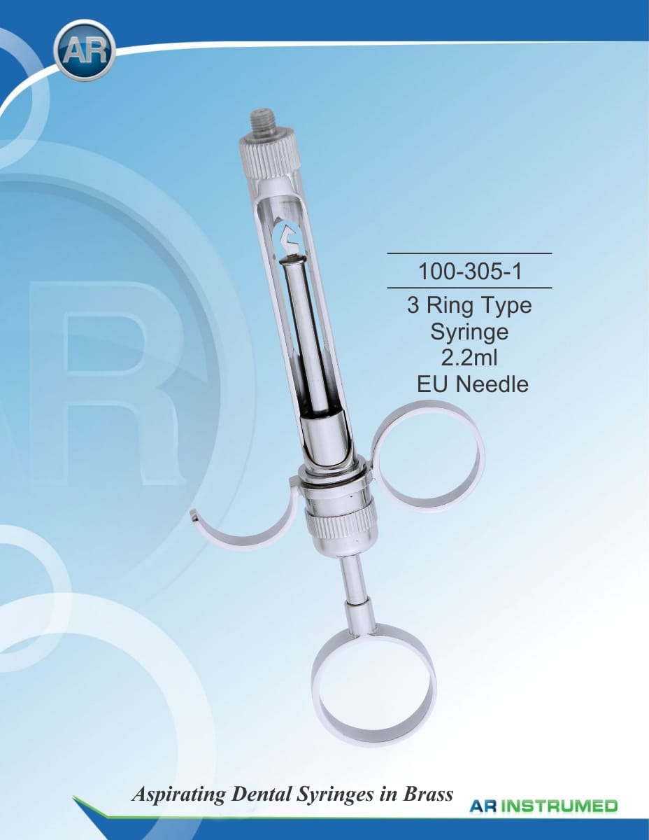 3 Ring Type Syringe 2.2ml EU Needle – AR Instrumed, Anästhetika zur Injektion