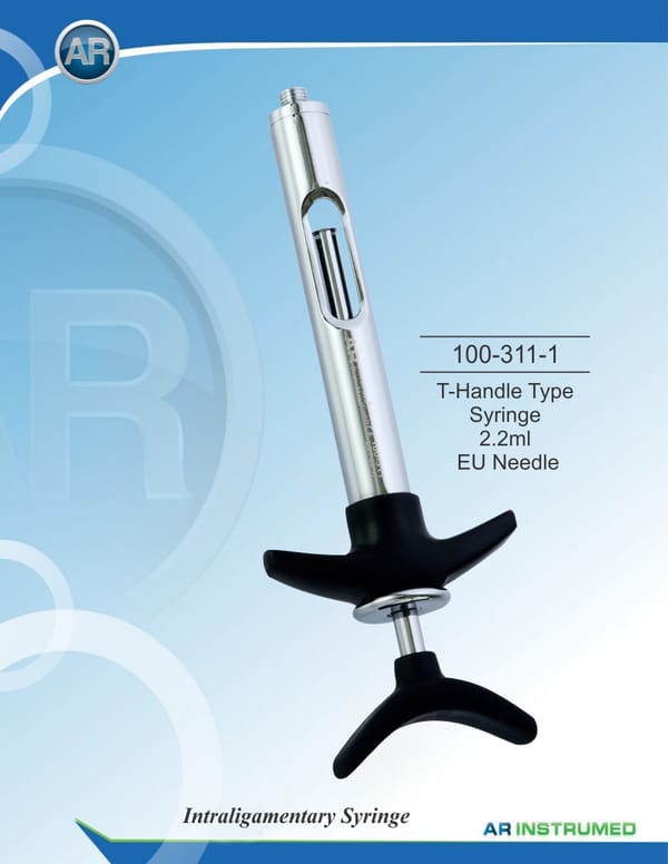 T-Handle Type Syringe 2.2ml EU Needle