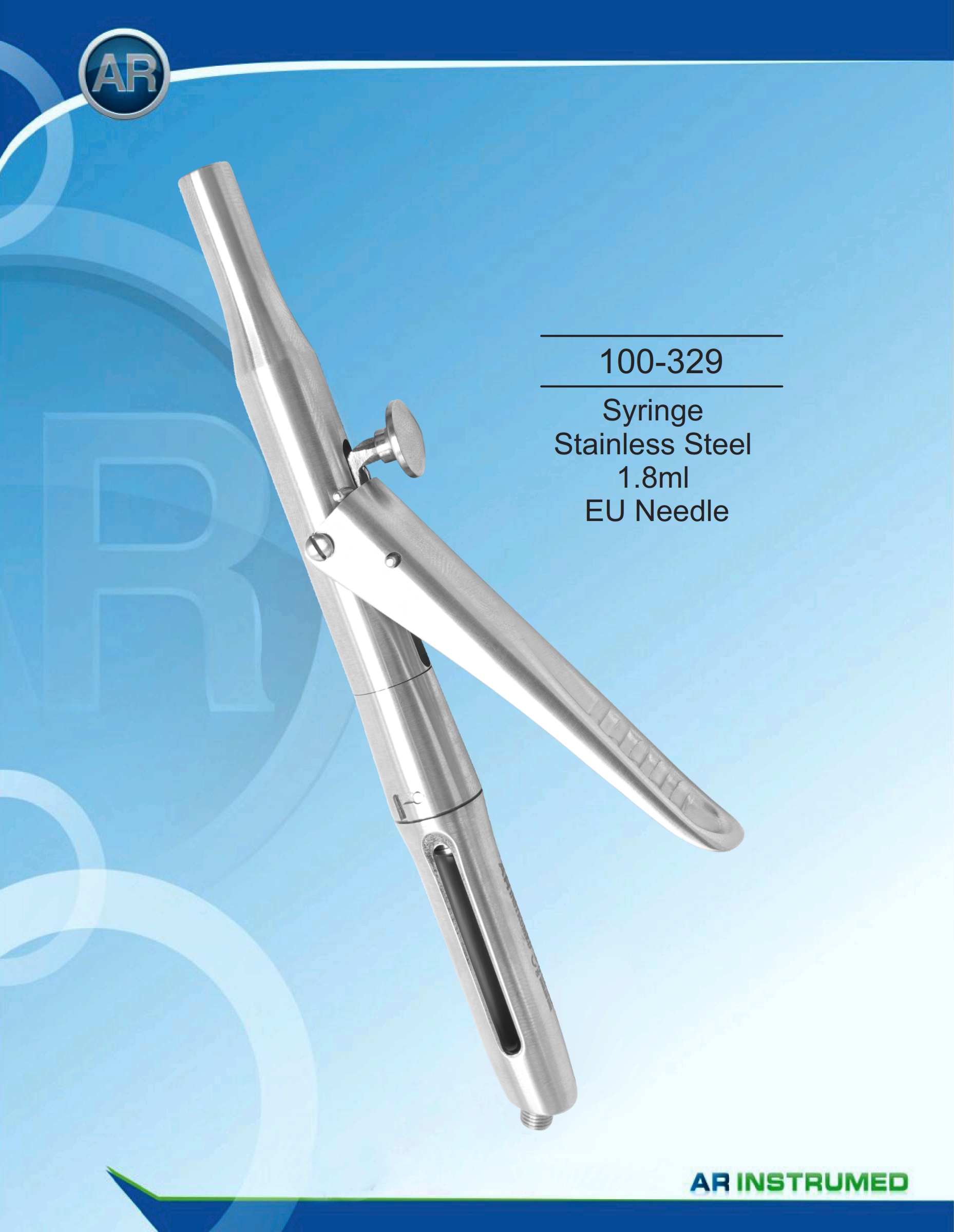 Syringe Stainless Steel 1.8ml EU Needle