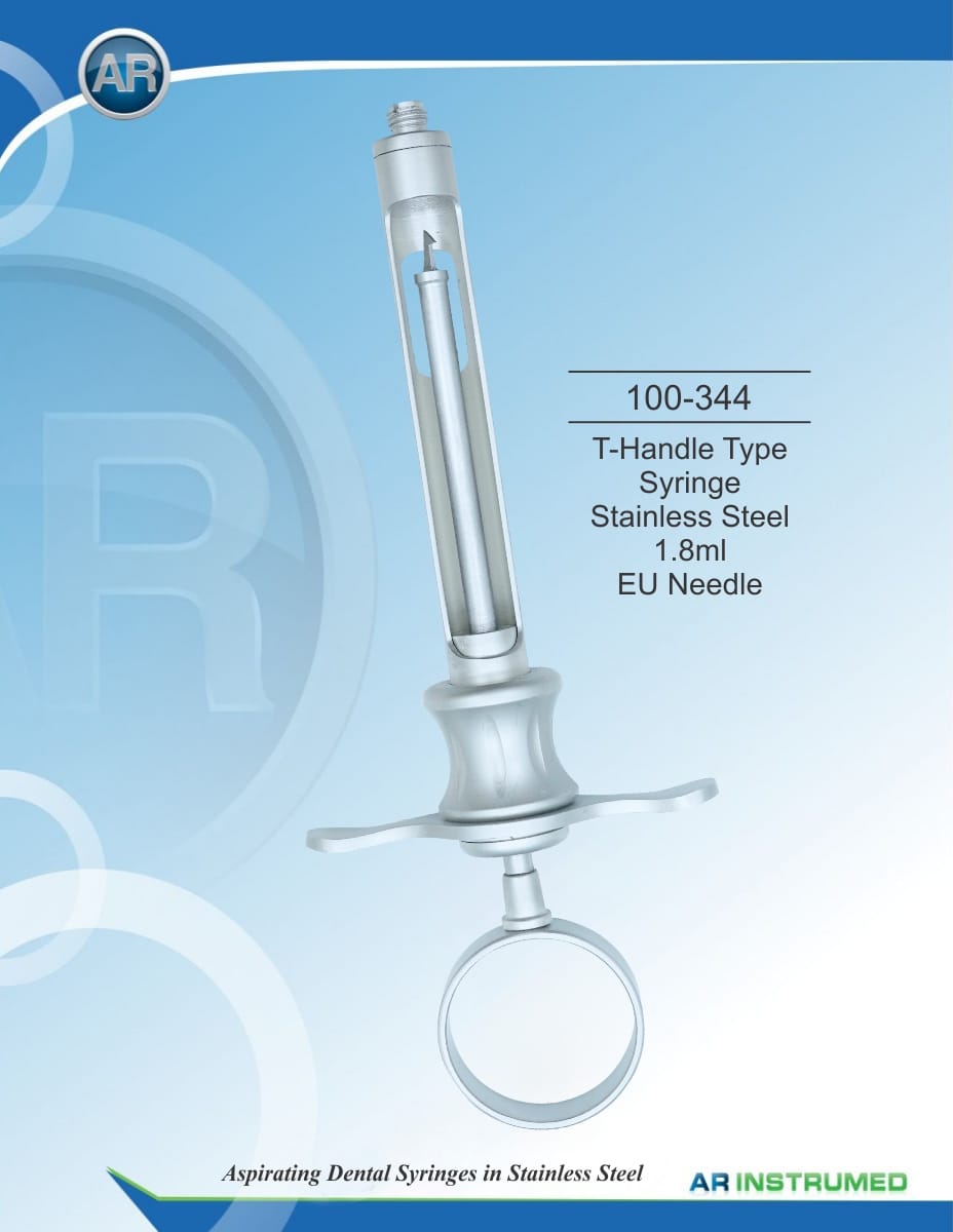 T-Handle Type Syringe Stainless Steel 1.8ml EU Needle – AR Instrumed, Anästhetika zur Injektion