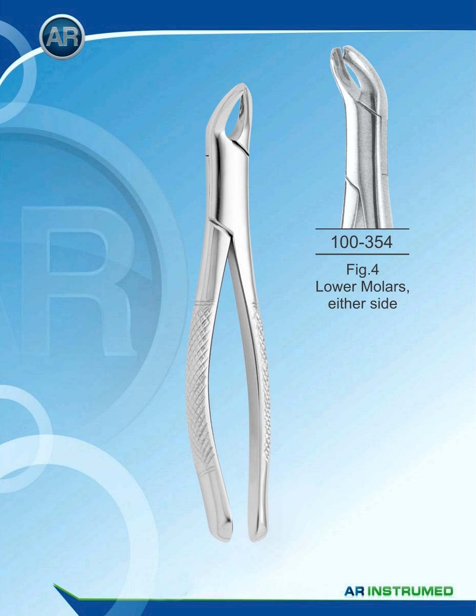 Fig.4 Lower Molars, either side Children – AR Instrumed, Extraktionszangen