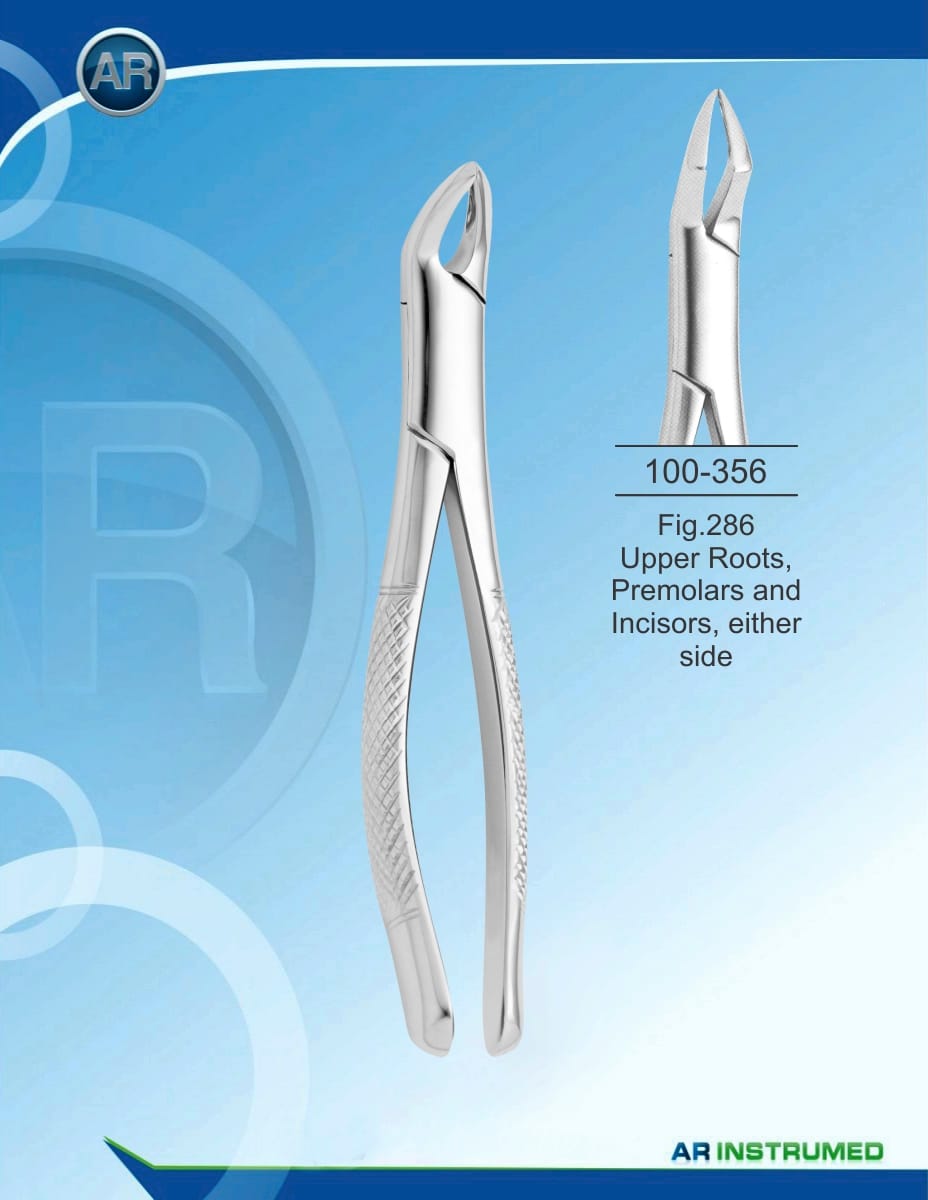 Fig.286 Upper Roots, Premolars and Incisors, either side – AR Instrumed, Extraktionszangen