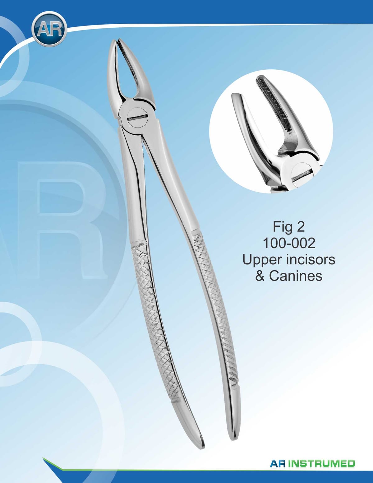 Fig.2 Upper Incisors &amp; Canines – AR Instrumed, Extraction Forceps