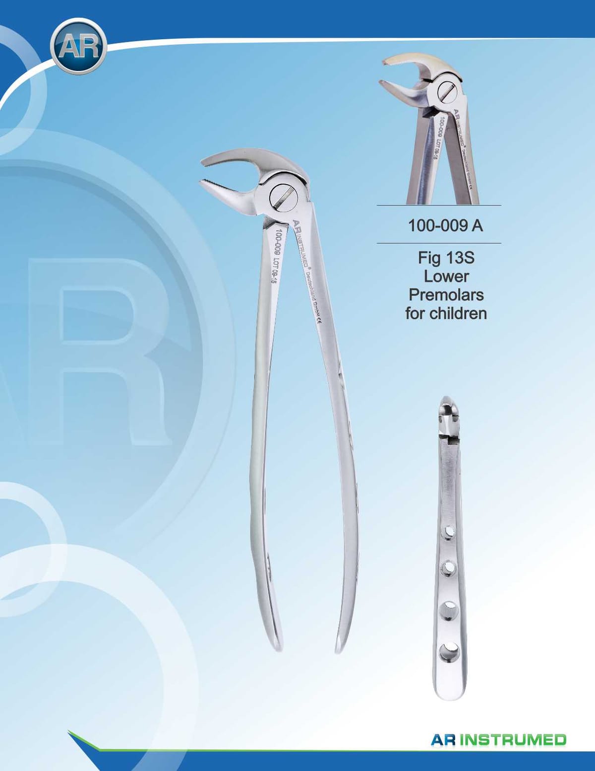 Fig.13S Lower Premolars for Children – AR Instrumed, Extraction Forceps