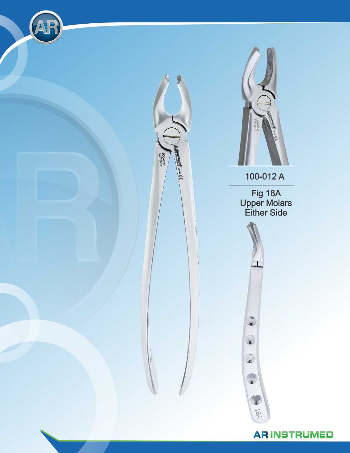 Fig.18A Upper Molars Either Side 16.5cm – AR Instrumed, Extraktionszangen