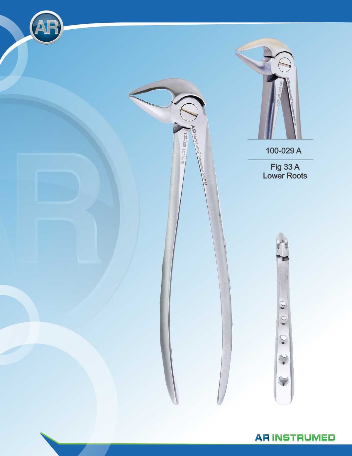 Fig.33A Lower Roots 15cm – AR Instrumed, Extraktionszangen