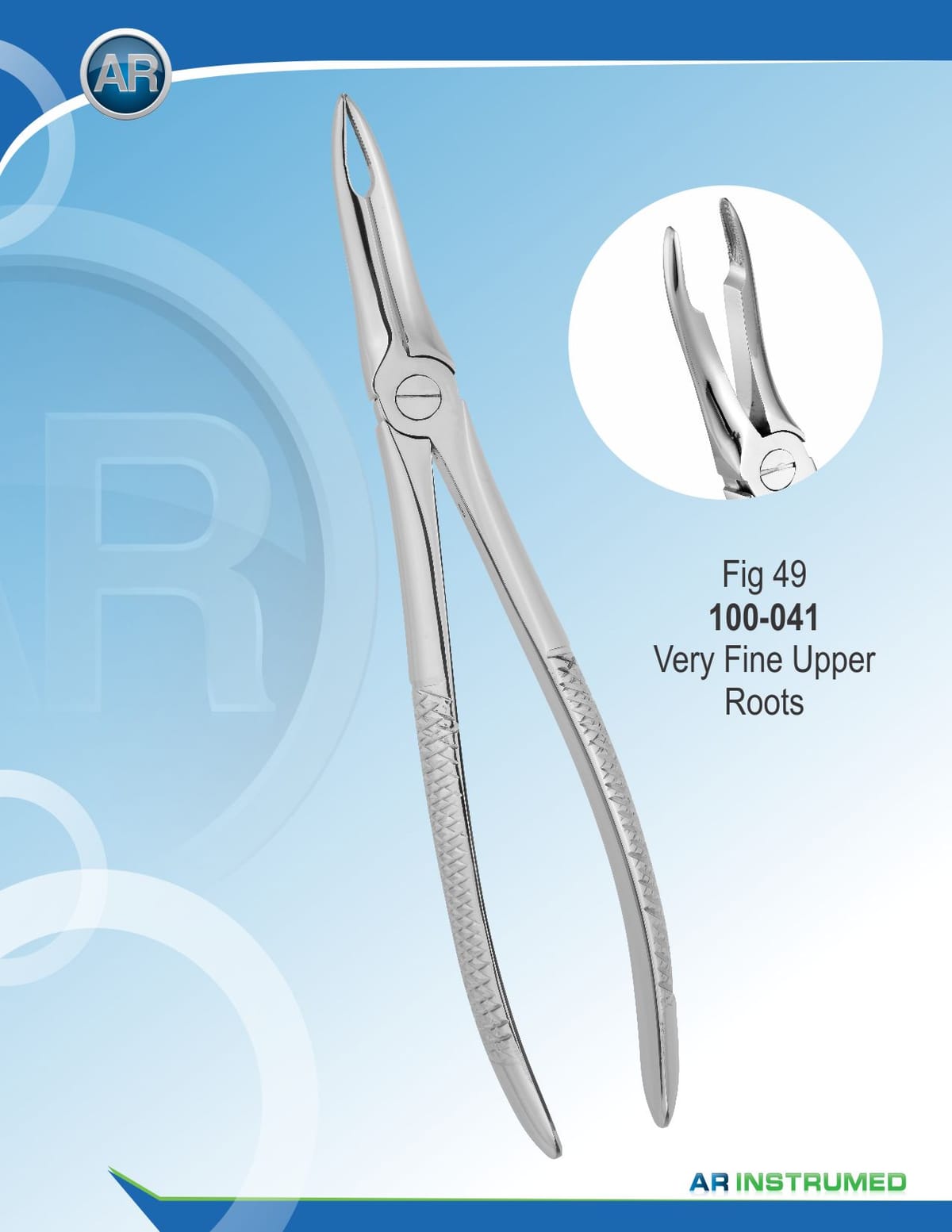 Fig.49 Very Fine Upper Roots – AR Instrumed, Extraction Forceps