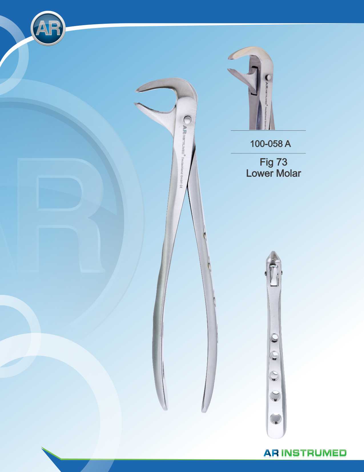 Fig.73 Lower Molar 15cm – AR Instrumed, Extraction Forceps