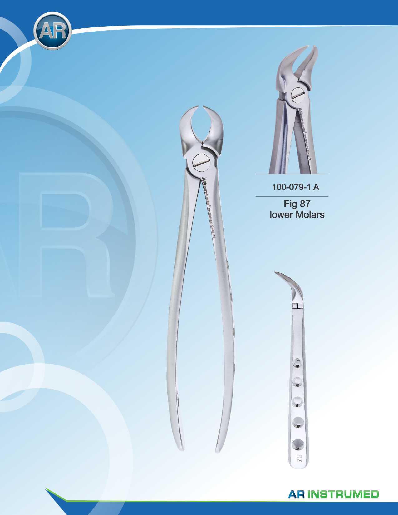 Fig.87 Lower Molars Extracting Forceps – AR Instrumed, Extraction Forceps