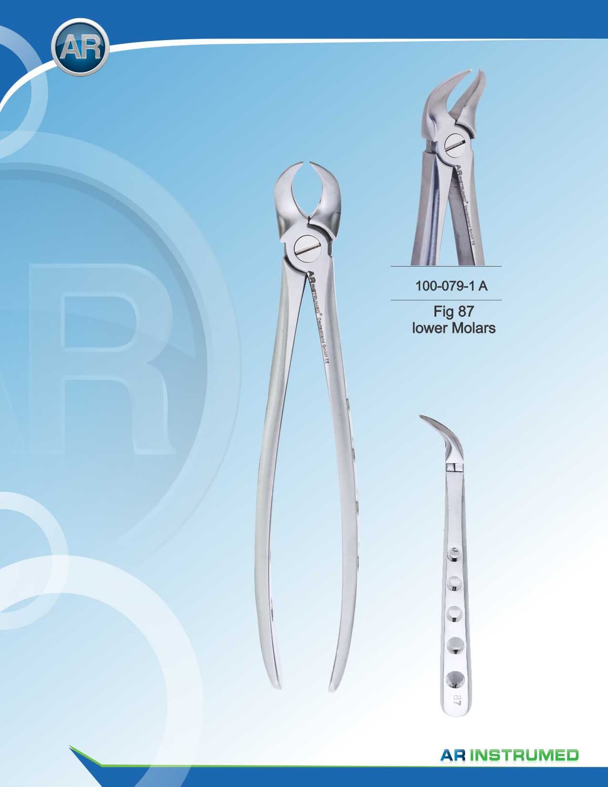 Fig.87 Lower Molars Extracting Forceps – AR Instrumed, Extraction Forceps