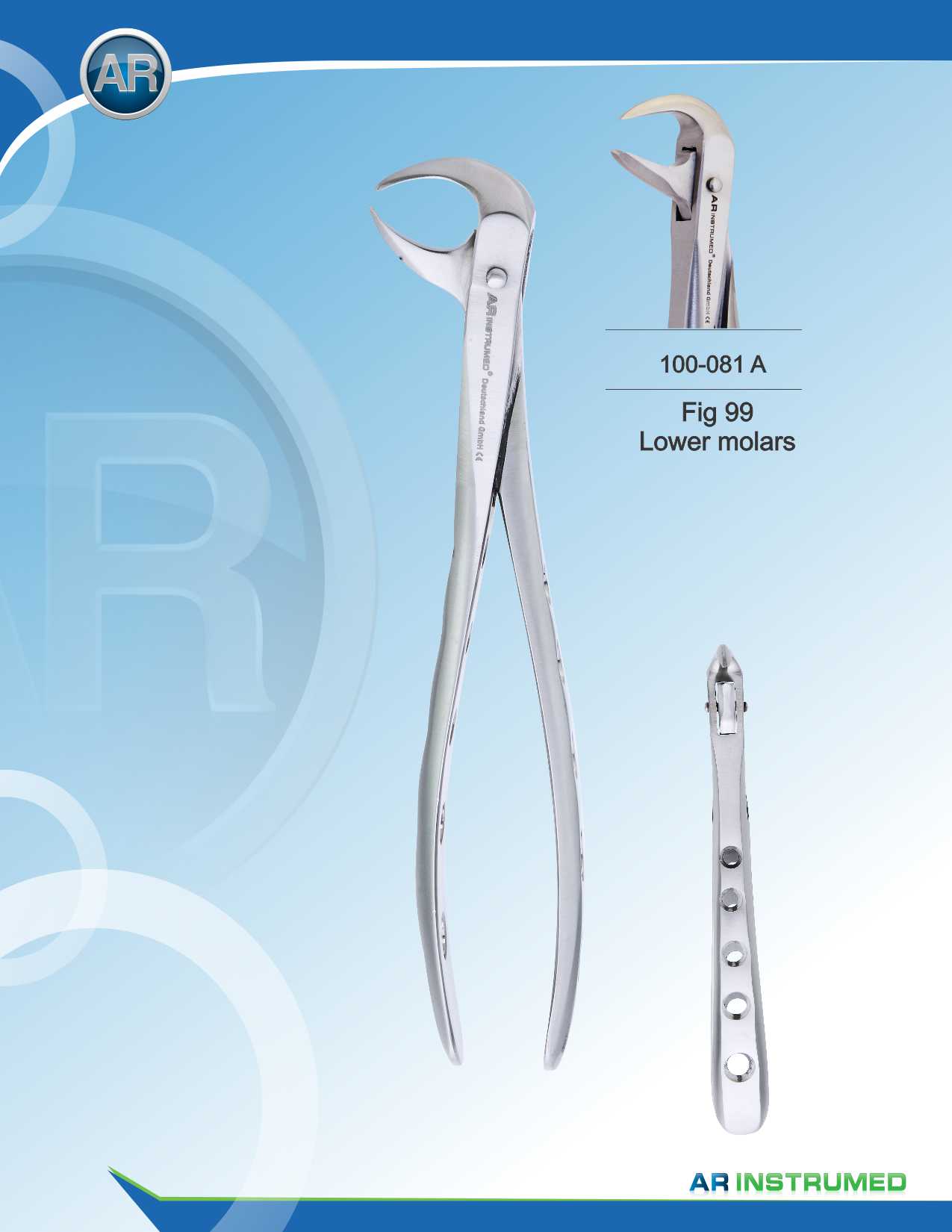 Fig.99 Lower Molars Extracting Forceps 15cm