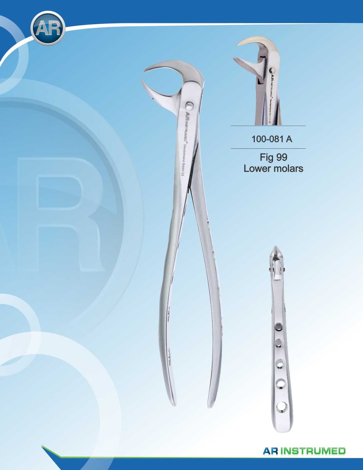 Fig.99 Lower Molars Extracting Forceps 15cm – AR Instrumed, Extraction Forceps
