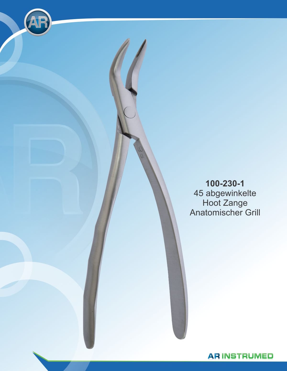 Root Forceps Anatomical Handle 45° Angled – AR Instrumed, Extraction Forceps