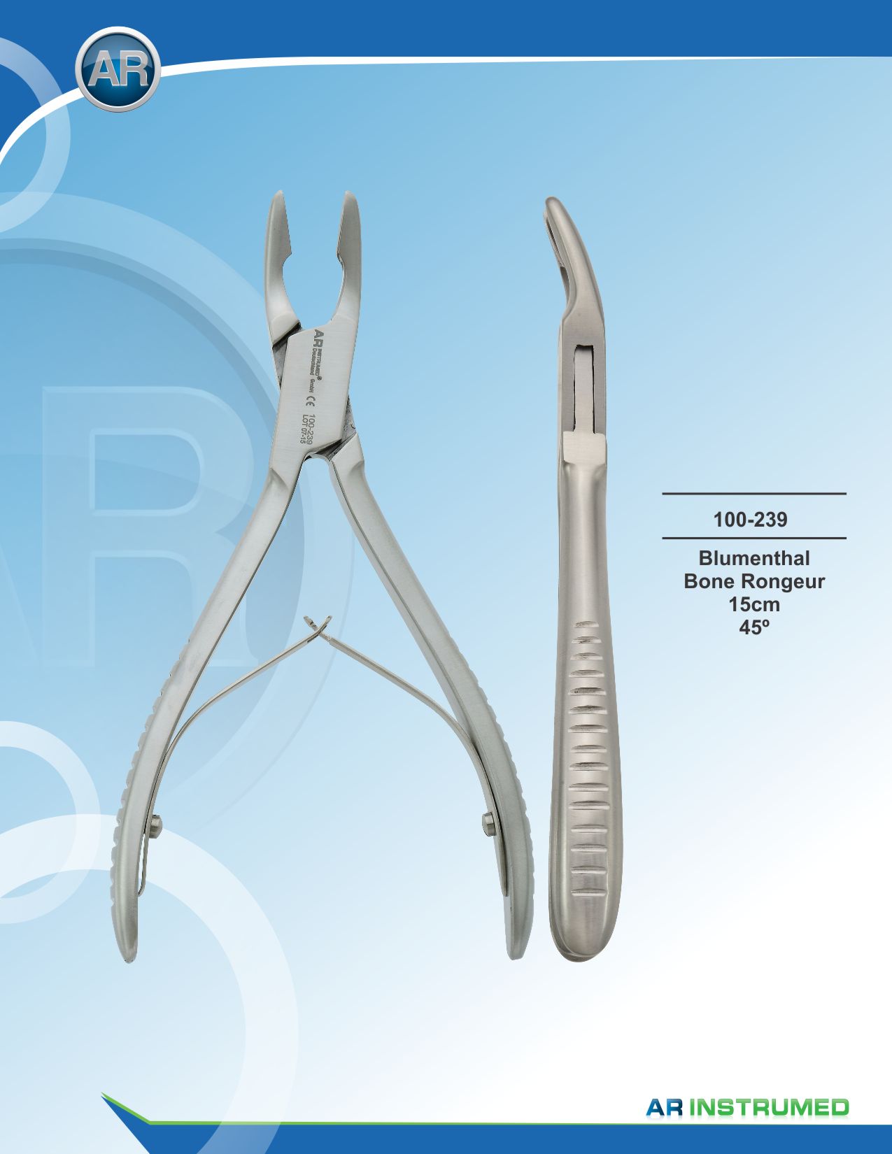 Blumenthal Bone Rongeur 15cm 45° – AR Instrumed, Bone Rongeurs & Chisels