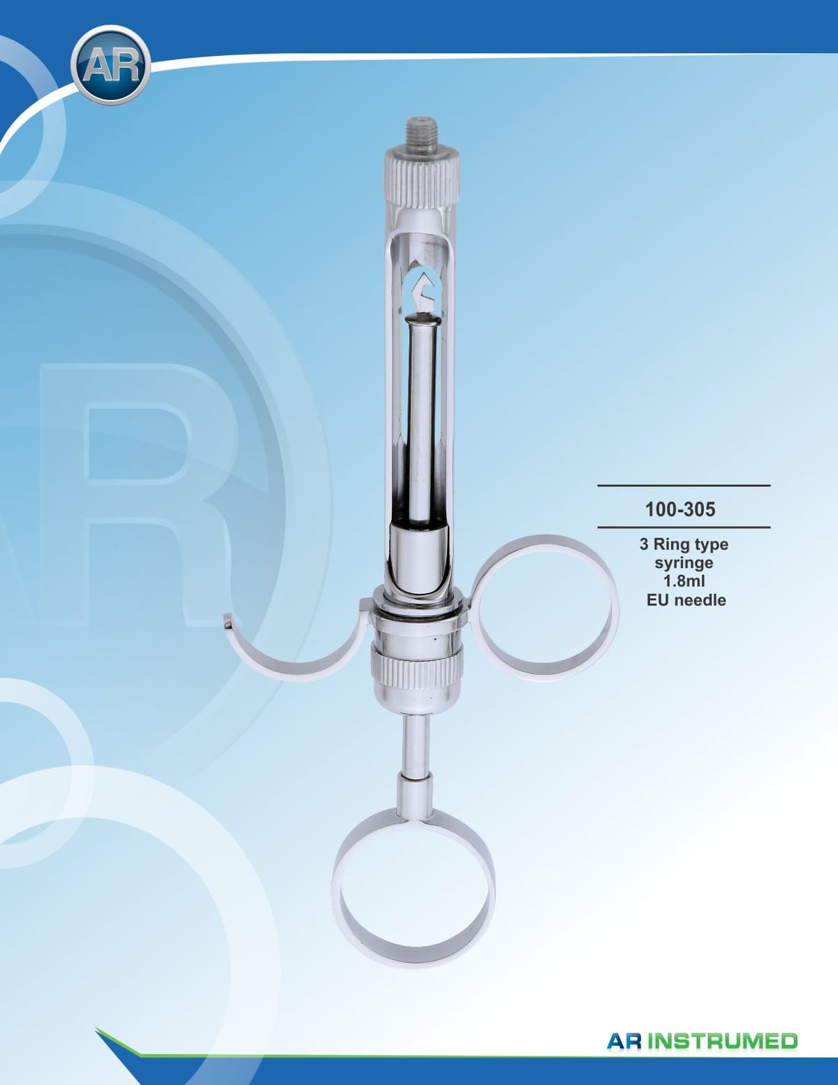 3 Ring Type Syringe 2.2ml EU Needle – AR Instrumed, Anästhetika zur Injektion